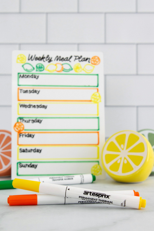 Decorative Metal Planner Panel using Sublimation Markers!