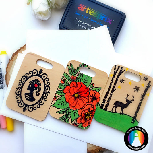 Seasonal Bag Tags with Sublimation Markers & Ink Pad