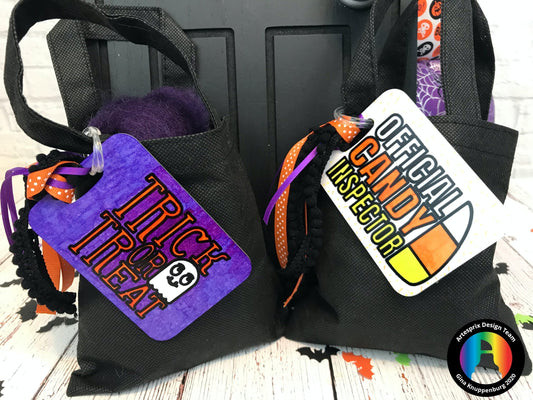 Halloween Candy Metal Bag Tags with Artesprix Markers!
