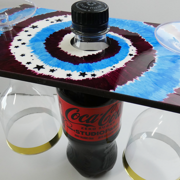 Tie Dye Beverage Caddy with Artesprix Paint