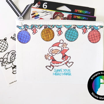 Iron-on-Ink Shake Your Merry Maker Poly-Canvas Zip Case!