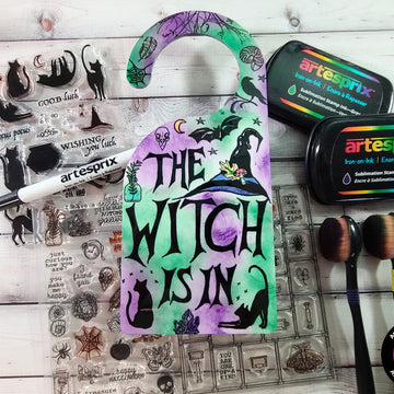 Witchy Door Hanger with Artesprix Iron-on-Ink