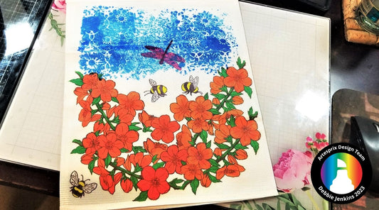 Floral Blank of the Month Garden Flag with Hero Arts & Artesprix