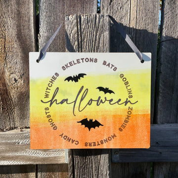 Halloween Sign with Iron-on-Ink and Cricut Maker