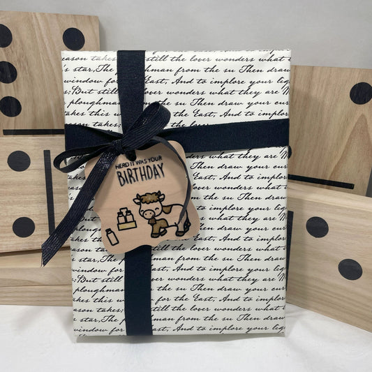 Maple Birthday Gift Tag using Artesprix Mirror Stamp Plate