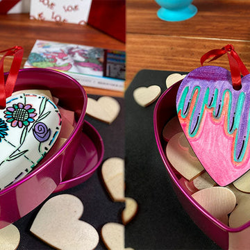 Iron-on-Ink Heart Shaped Ornament Surprise