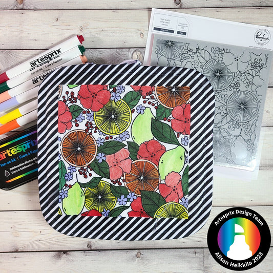 Citrus Pot Holder with Artesprix's Newest Sublimation Markers