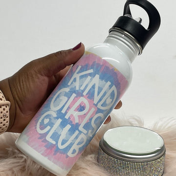 Faux Tie Dye Sublimation Water Bottle With Iron-on-Ink