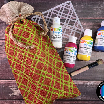 Plaid Holiday Wine Bag with Artesprix Iron-on-Ink