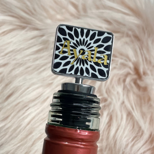 Artesprix Wine Stopper with Patterned Stencil & Stamp Pads