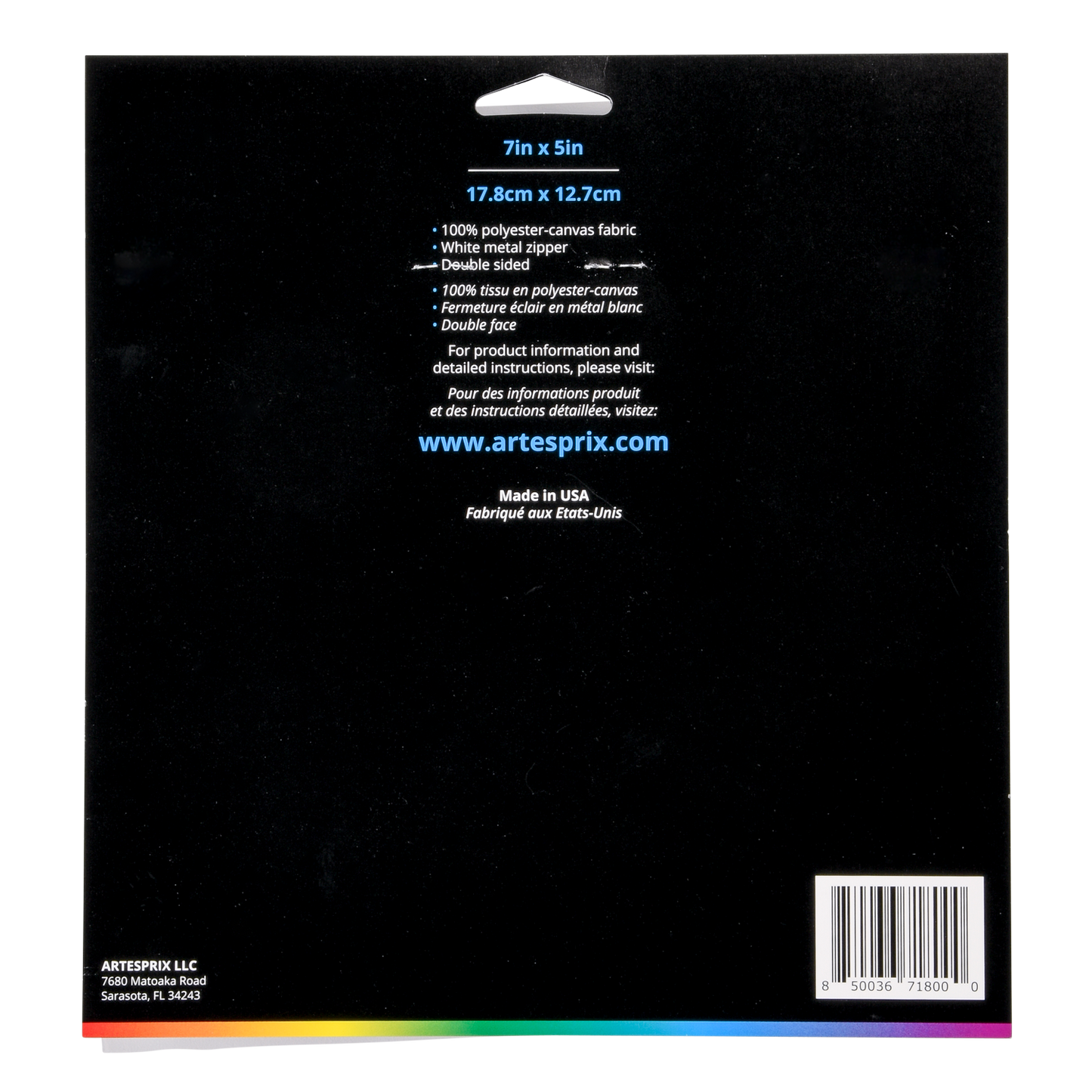 Canvas Zip Case 3ct - Artesprix