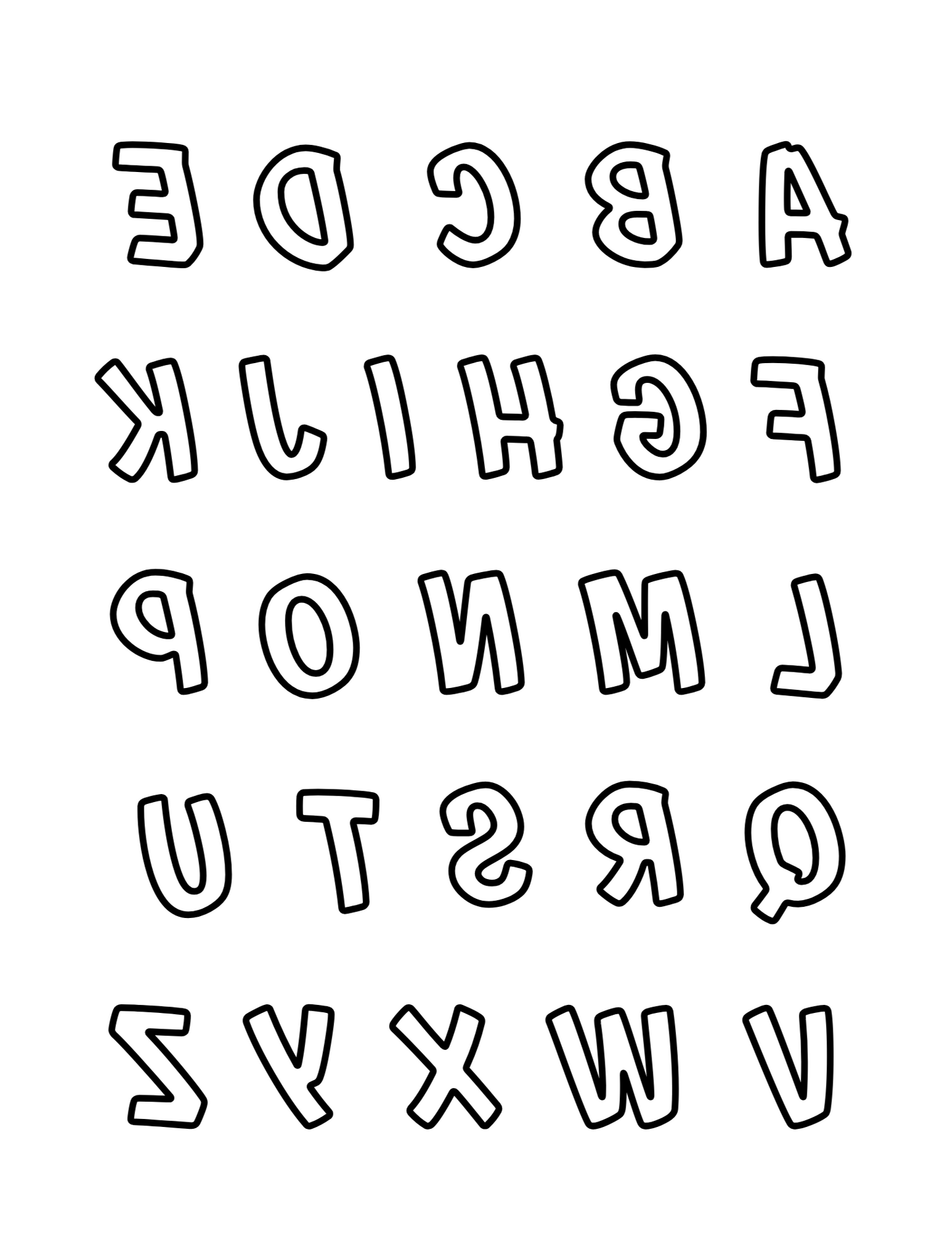 Sublimation Coloring Book: Alphabet Script