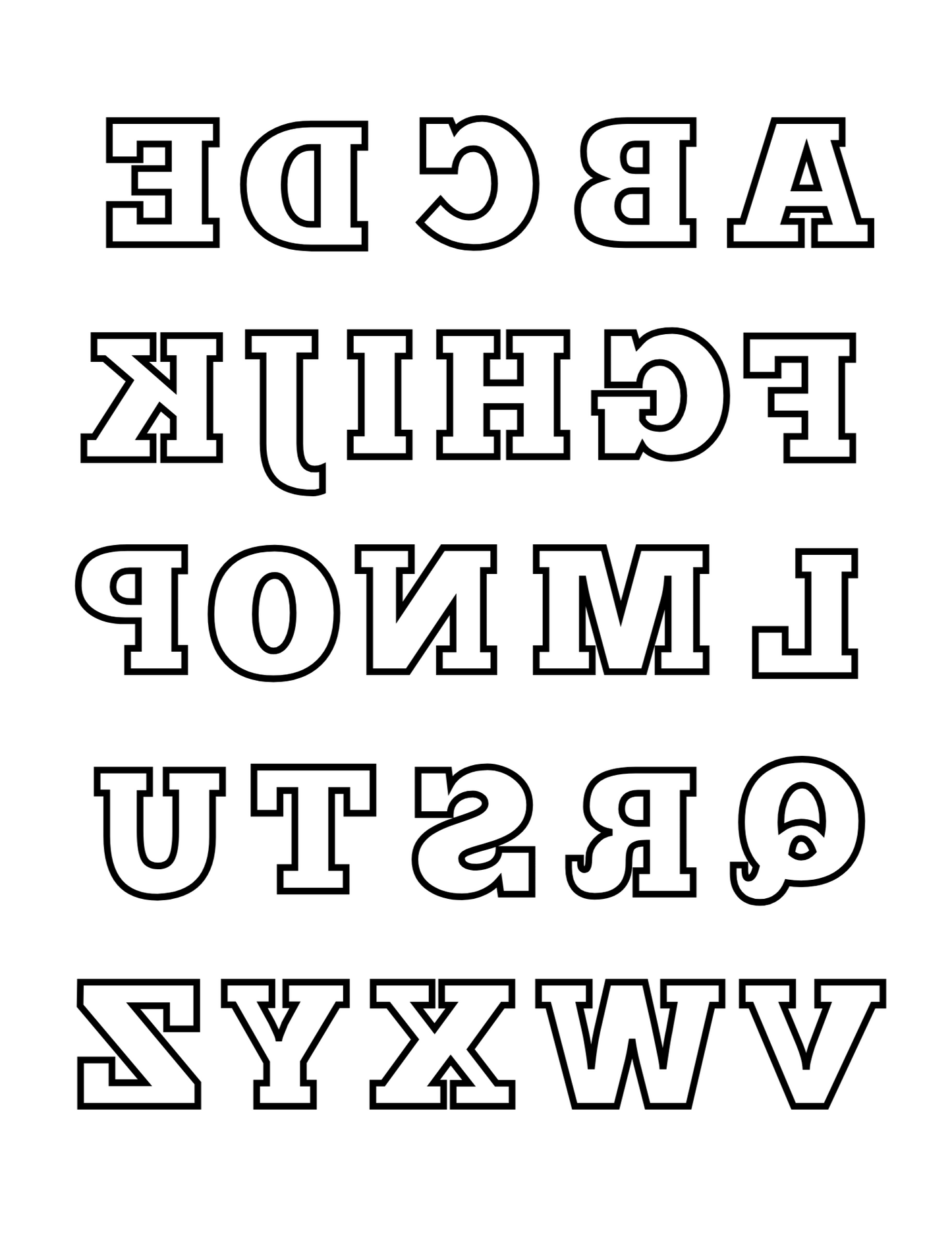 Sublimation Coloring Book: Alphabet Print