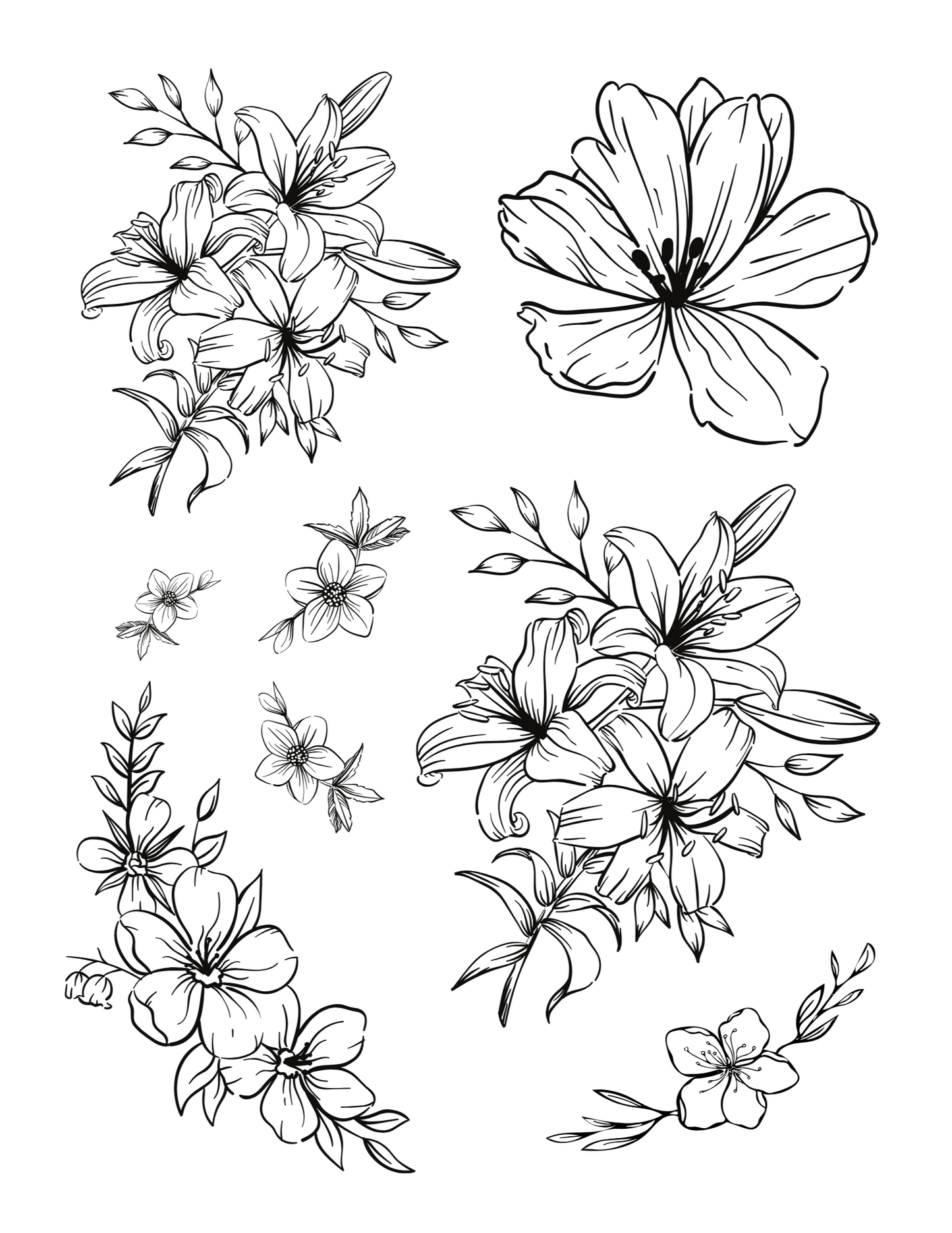 Sublimation Coloring Book: Floral