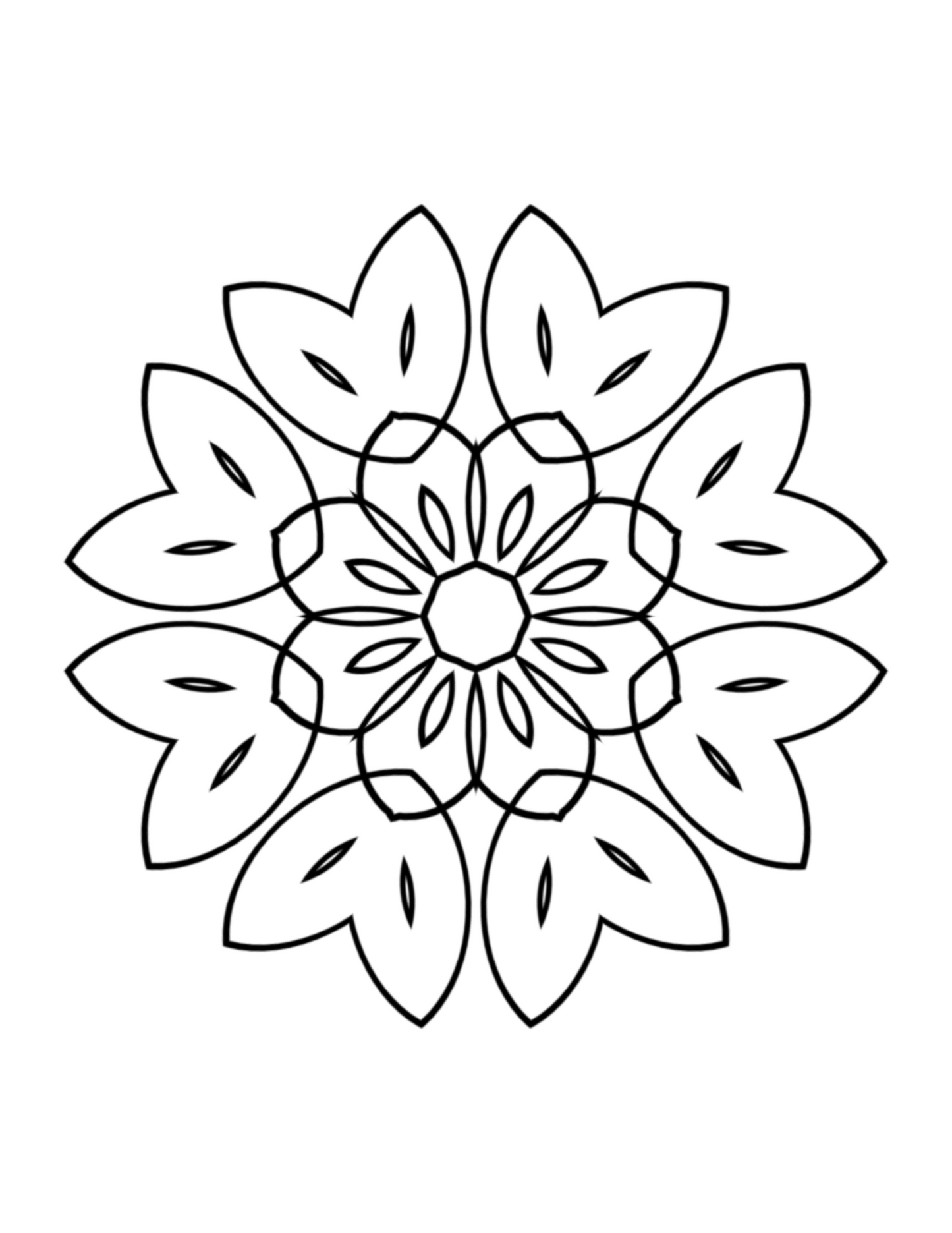 Sublimation Coloring Book: Mandala