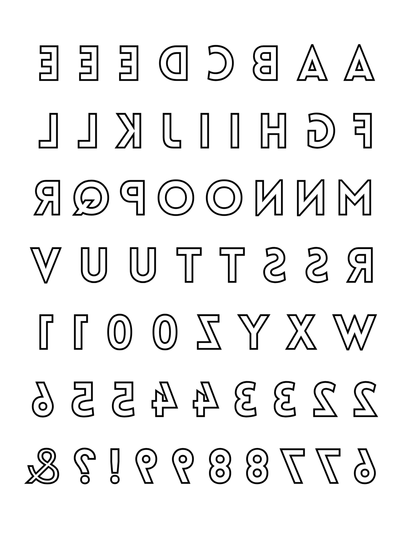 Sublimation Coloring Book: Alphabet Print