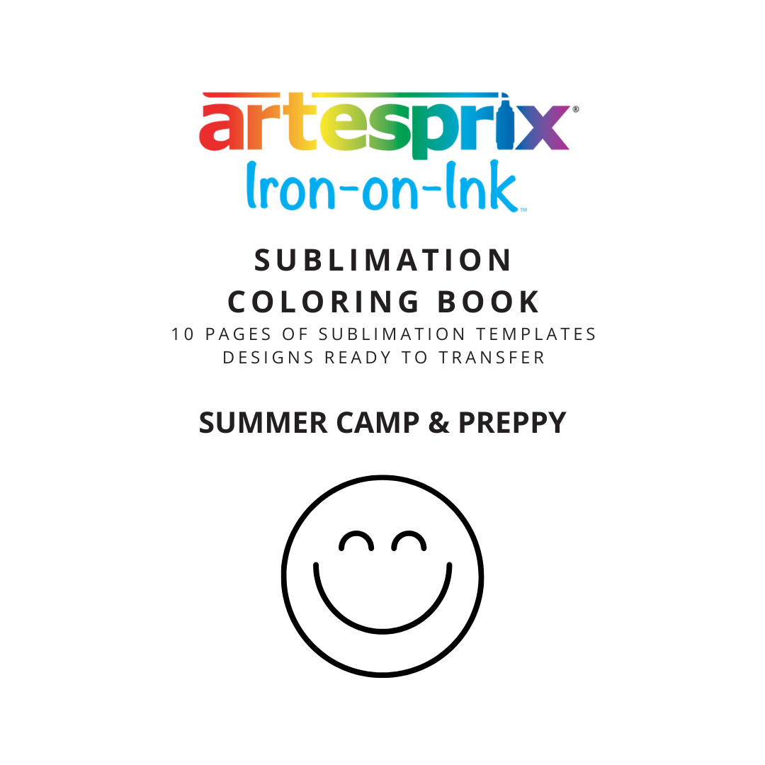 Sublimation Coloring Book: Summer Camp & Preppy - Artesprix