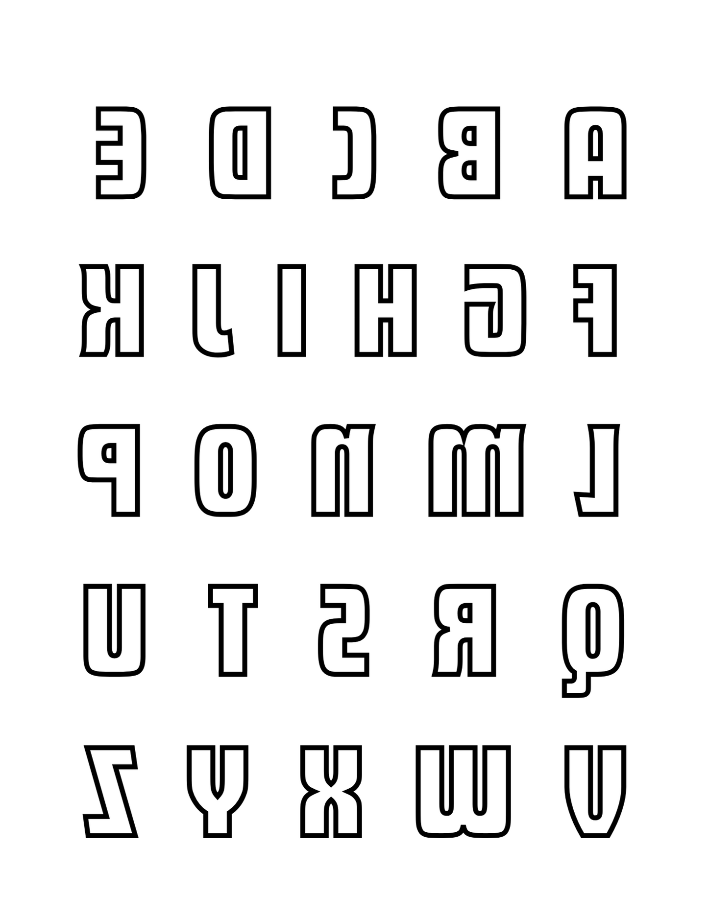 Sublimation Coloring Book: Alphabet Print