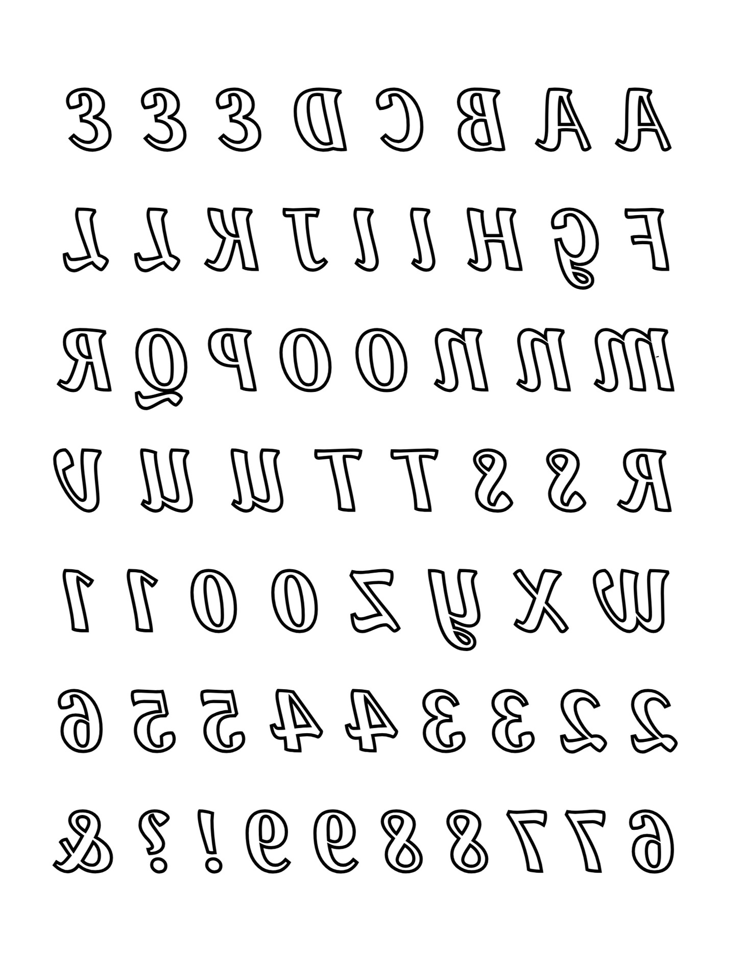 Sublimation Coloring Book: Alphabet Script