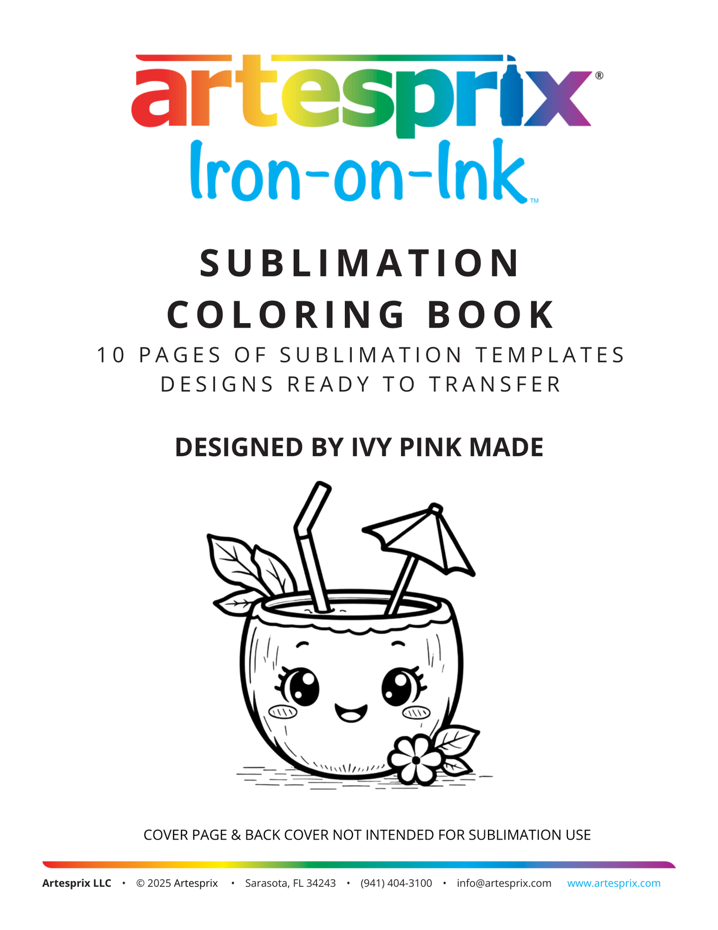 Sublimation Coloring Book: Ivy Pink Made - Artesprix