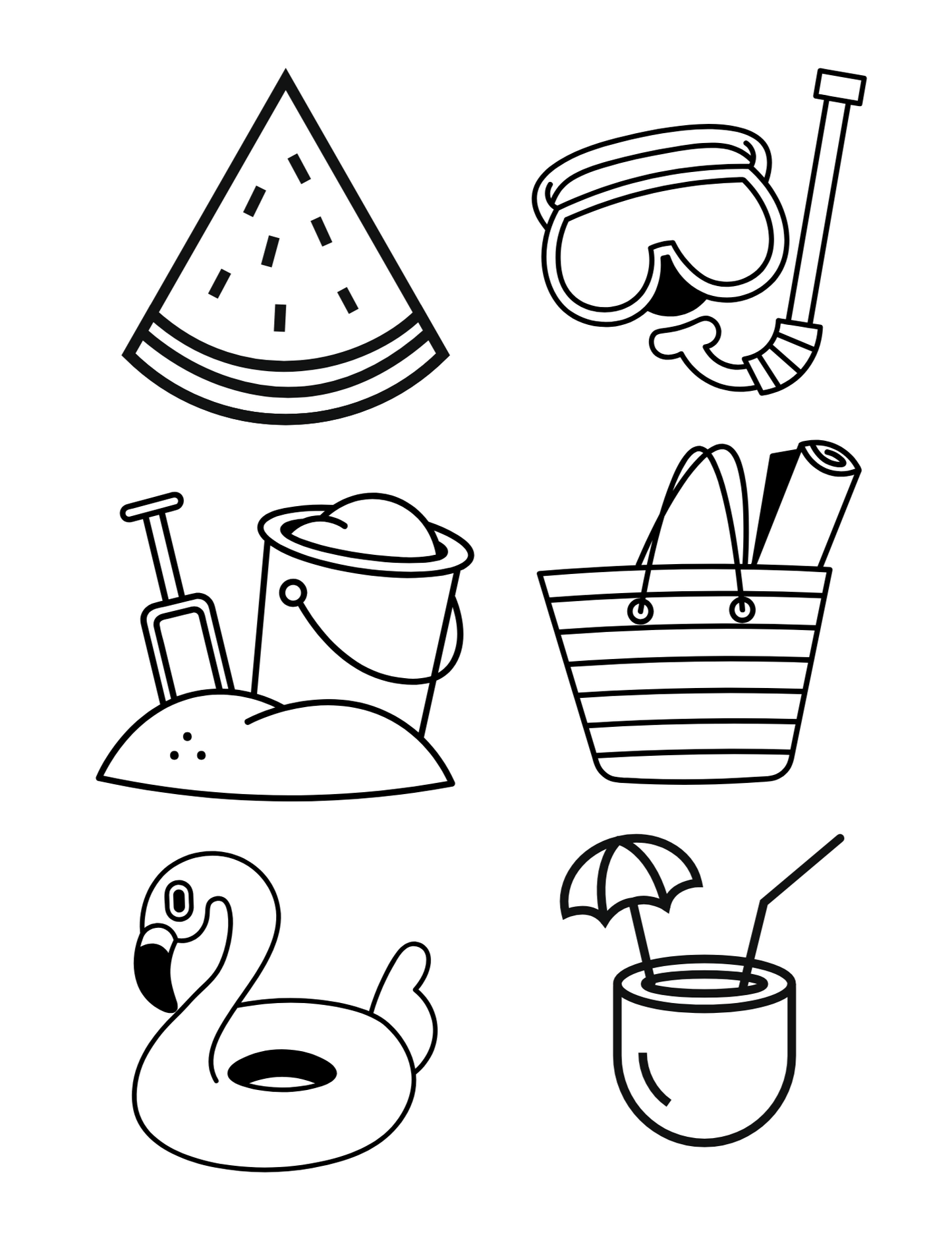 Sublimation Coloring Book: Summer & Travel