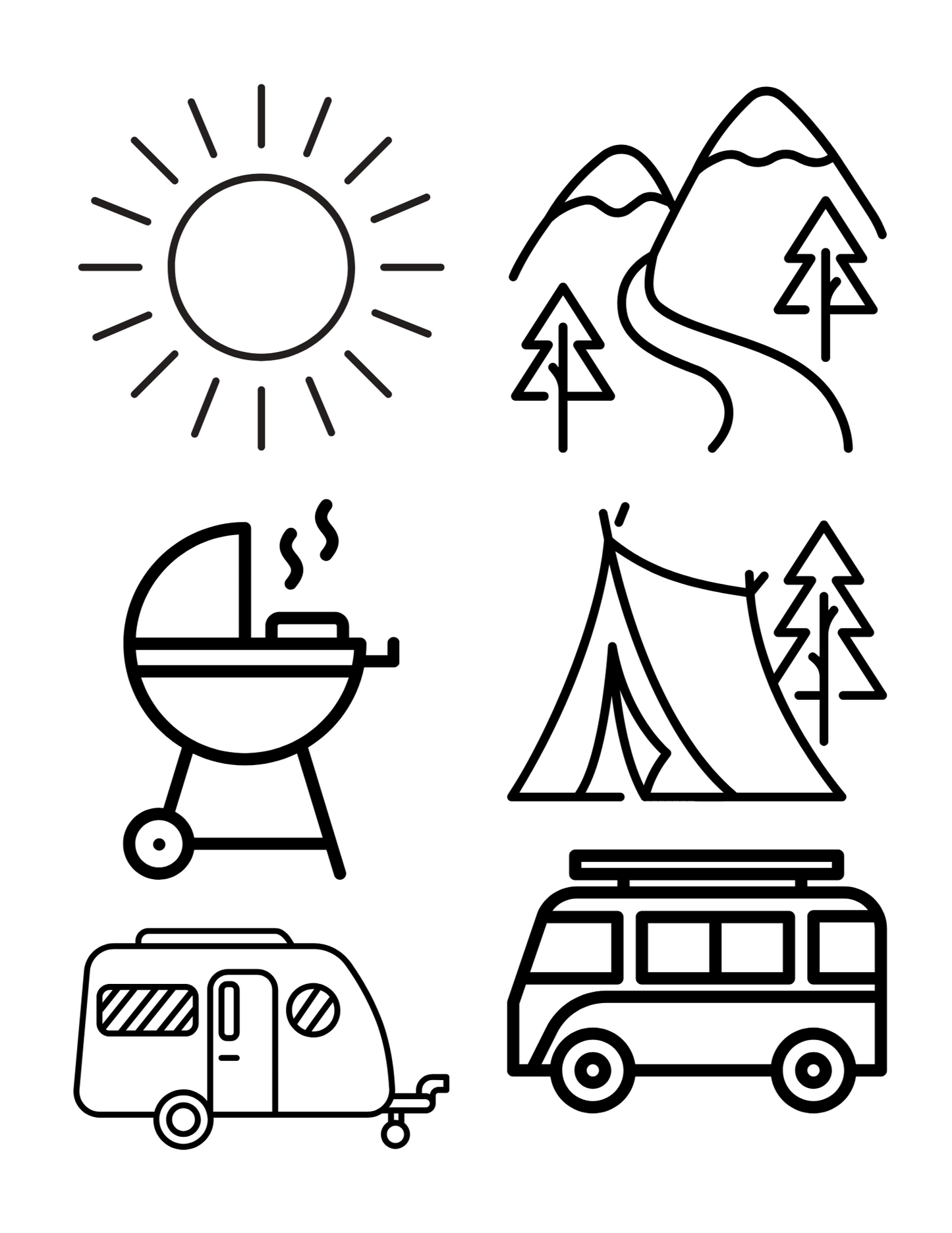 Sublimation Coloring Book: Summer & Travel