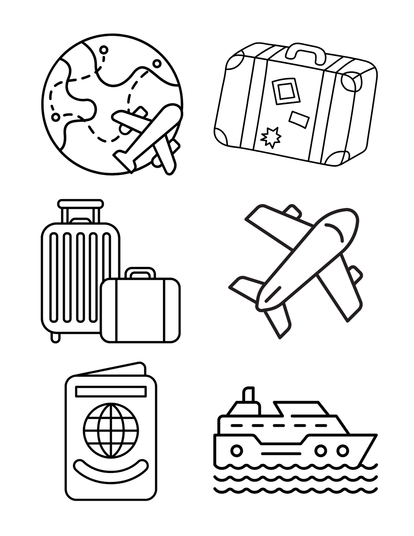 Sublimation Coloring Book: Summer & Travel