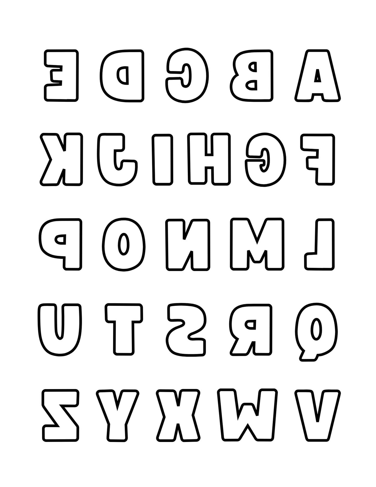 Sublimation Coloring Book: Alphabet Print