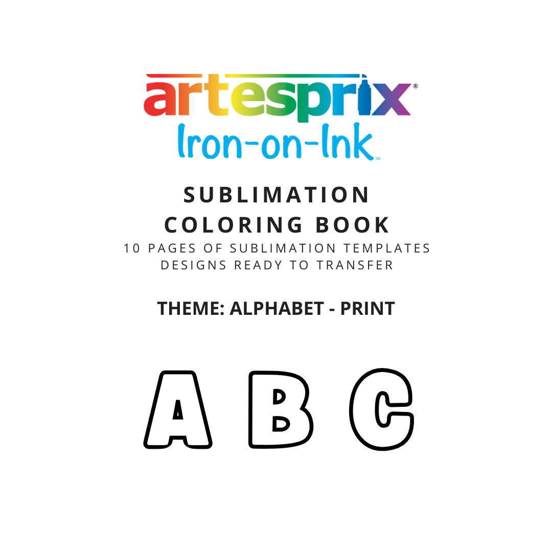 Sublimation Coloring Book: Alphabet Print