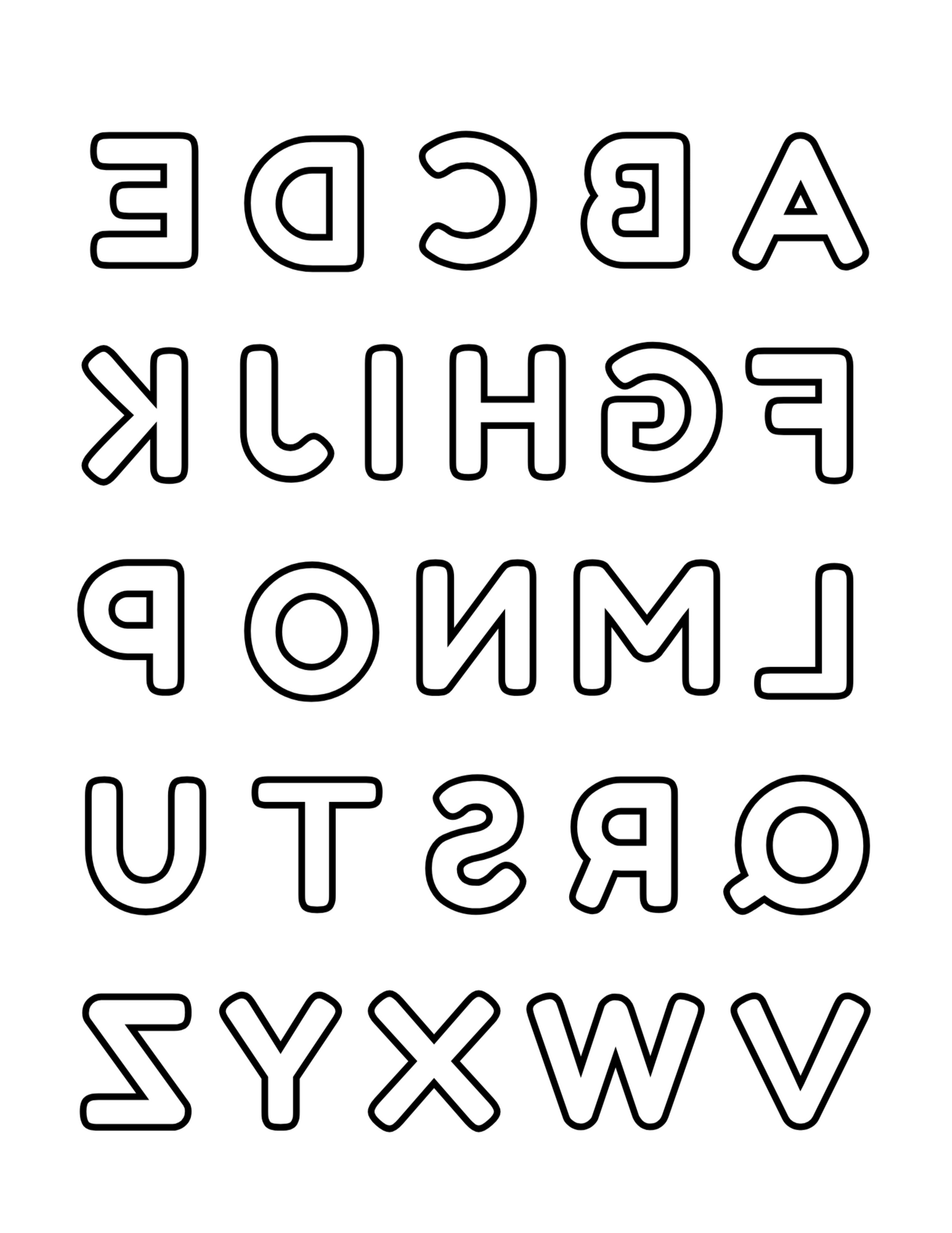 Sublimation Coloring Book: Alphabet Print