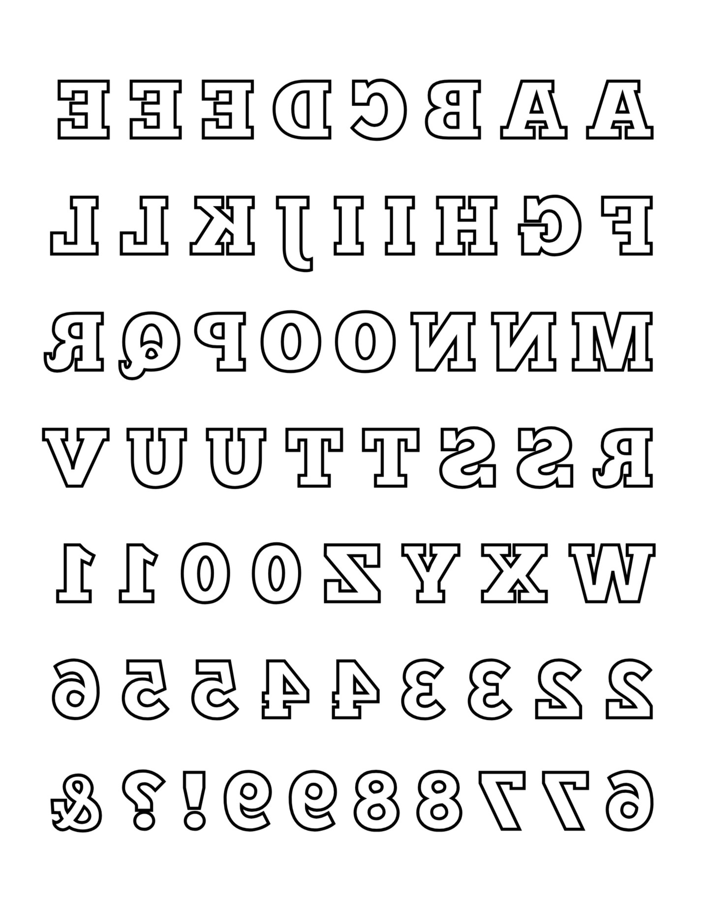 Sublimation Coloring Book: Alphabet Print
