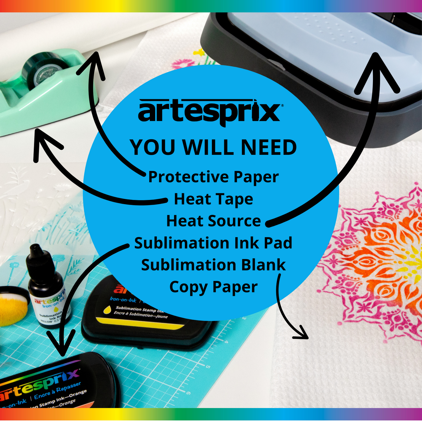 Sublimation Ink Pad Bundle (9) - Artesprix