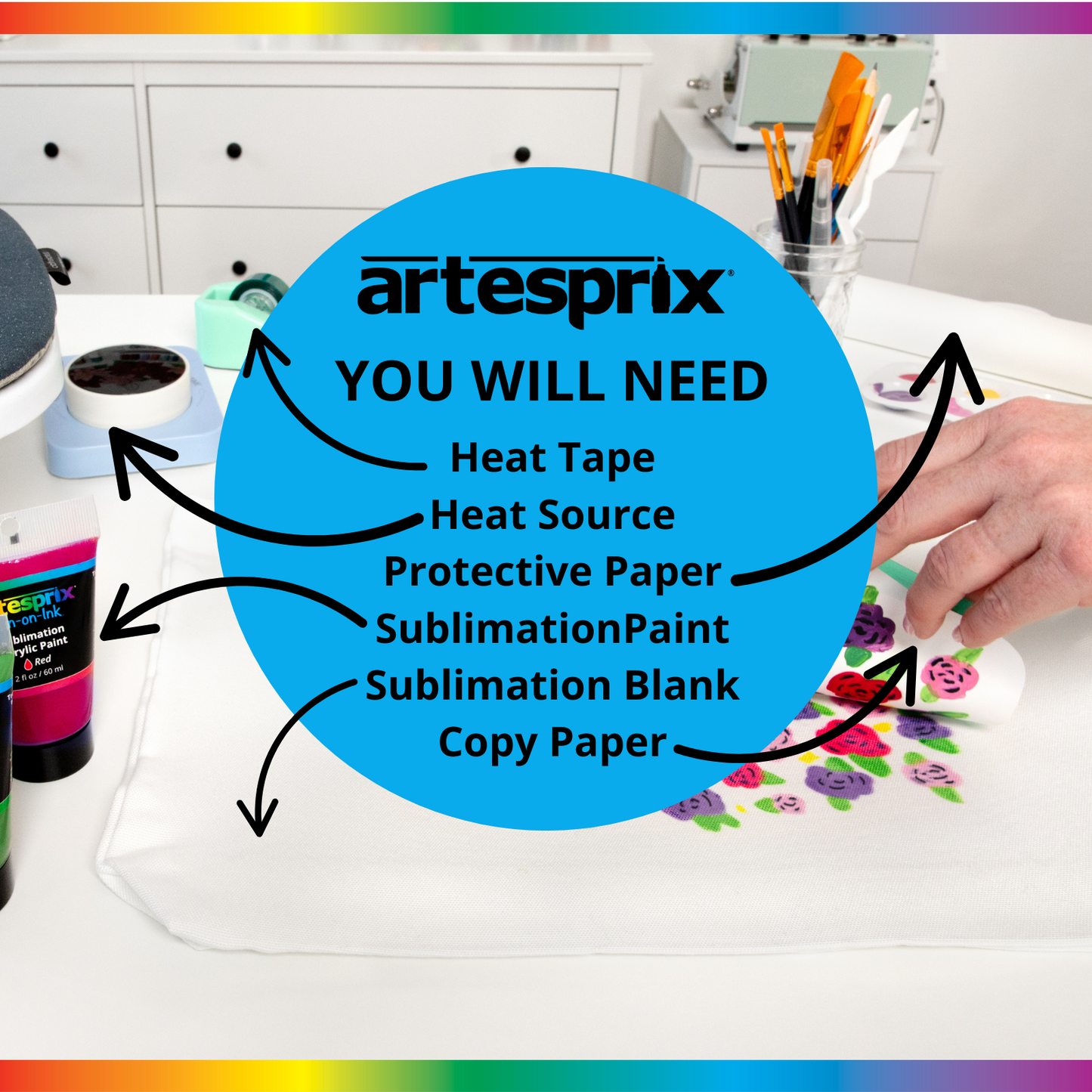 Sublimation Acrylic Paint Bundle (9) - Artesprix