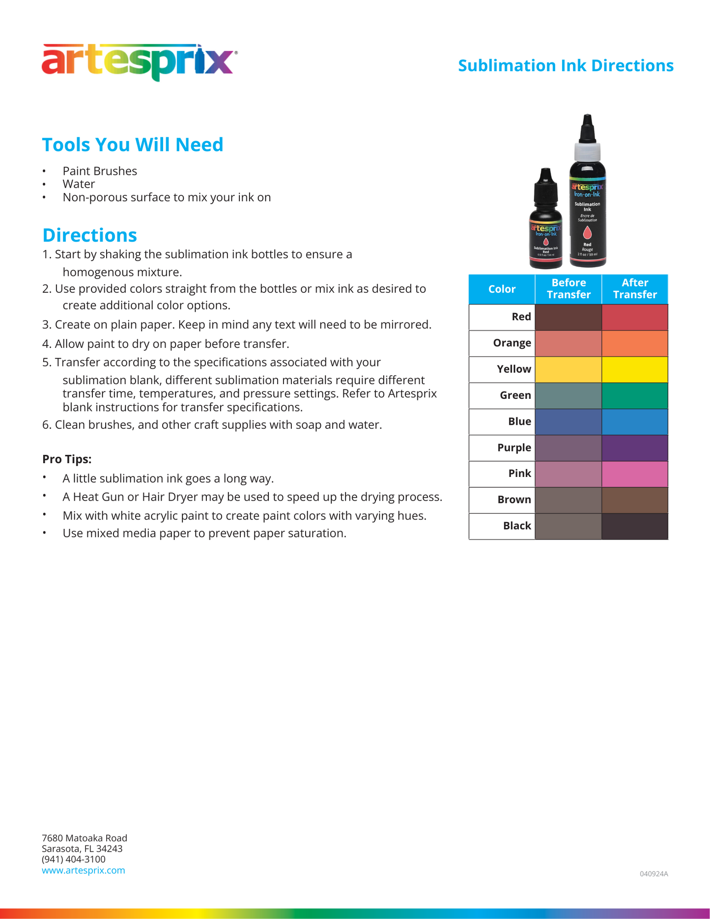 Sublimation Ink - Artesprix