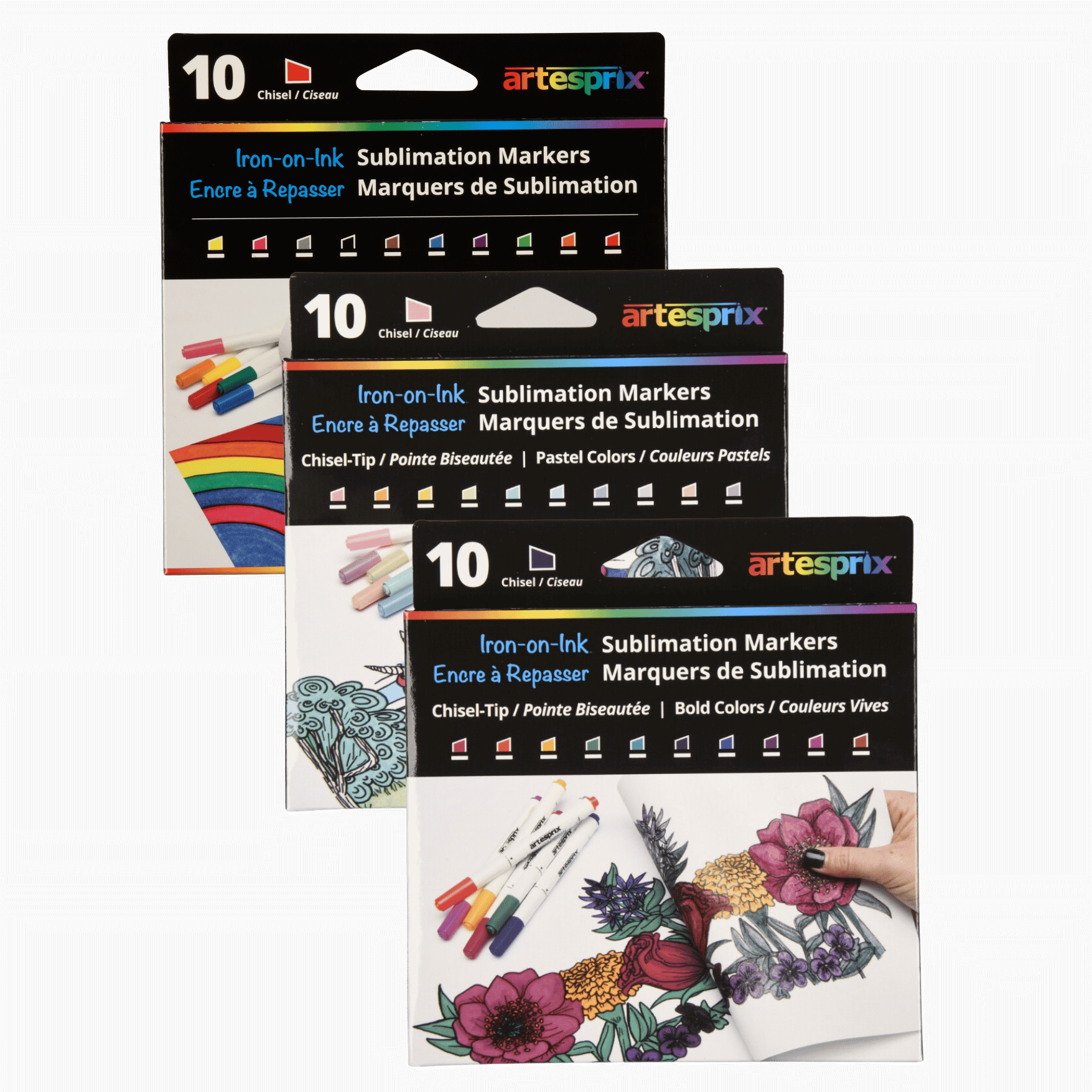 Sublimation Marker Chisel Tip Bundle (3) - Artesprix