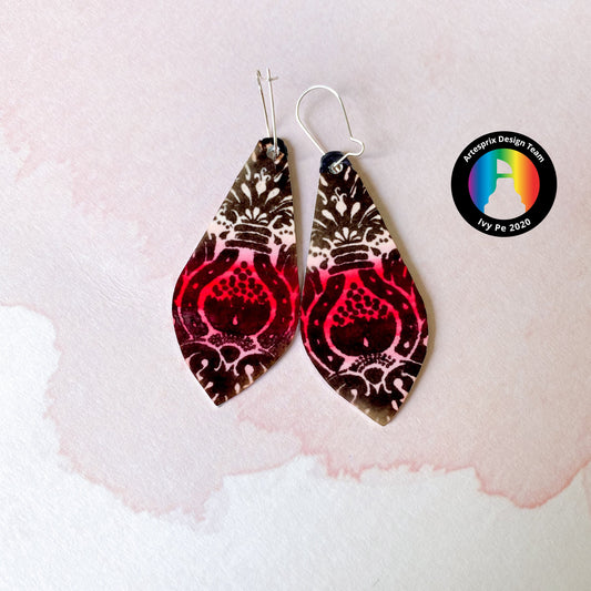 Make Iron-on-Ink Earrings from a Bookmark!