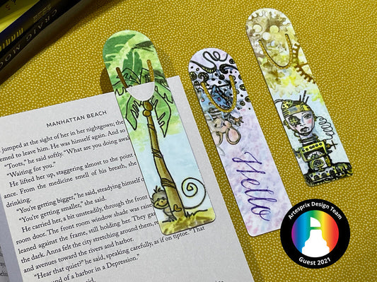 Faux Watercolor Stamped Bookmarks with Artesprix Sublimation Ink