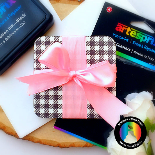 Artesprix Coaster D.I.Y Hostess Gift with Sublimation Iron-on-Ink Pad!