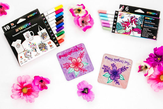 Coasters For Mother’s Day using Iron-on-Ink
