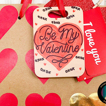 Iron-on-Ink Valentine's Day Bag Tag Project