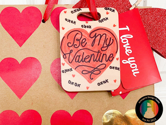 Iron-on-Ink Valentine's Day Bag Tag Project