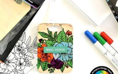 Maple Bag Tag design with Artesprix Iron-on-Ink