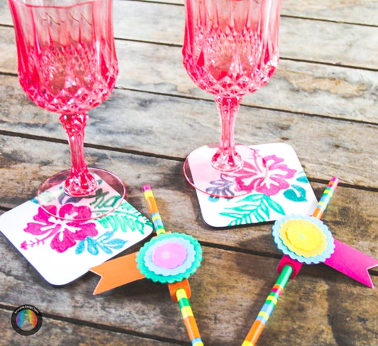 Iron-on-Ink DIY Tropical Coasters