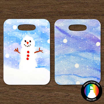Let It Snow Bag Tag with Iron-on-Ink