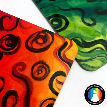 Abstract Bag Tags with Artesprix Paint