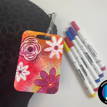 Floral Bag Tag with Artesprix Markers