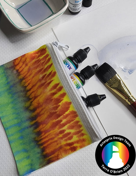 Tie Dye Inspired Artesprix Canvas Zip Case