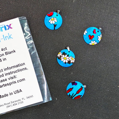 Sublimation Stamped Floral Charms with Artesprix