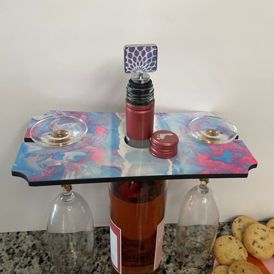 Iron-on-Ink Watercolor Beverage Caddy