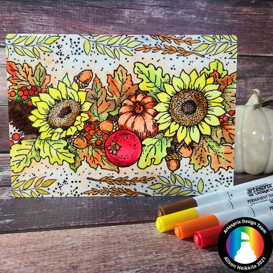 Artesprix Fall Sunflower Metal Panel